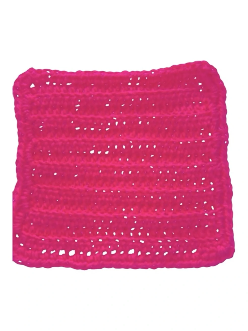Hand Crafted Colorful Pink 100% Cotton All Purpose Crochet Dish or Wash Cloths